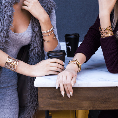 Mesmerizing | 18k Gold | Crystal Pavé Expression Bracelet